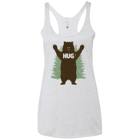 T-Shirts Heather White / X-Small Bear Hug Women's Triblend Racerback Tank