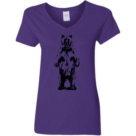 T-Shirts Purple / S Bear Hug Women's V-Neck T-Shirt