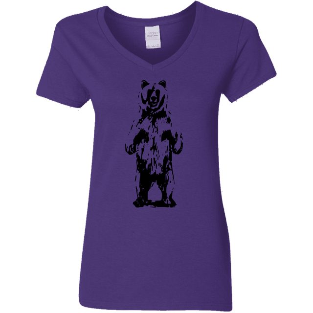 T-Shirts Purple / S Bear Hug Women's V-Neck T-Shirt