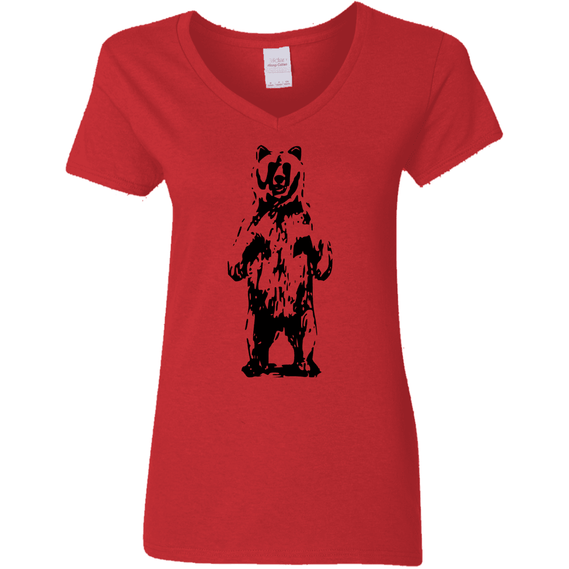 T-Shirts Red / S Bear Hug Women's V-Neck T-Shirt