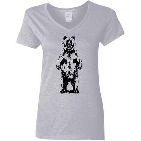 T-Shirts Sport Grey / S Bear Hug Women's V-Neck T-Shirt