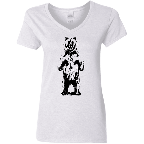 T-Shirts White / S Bear Hug Women's V-Neck T-Shirt