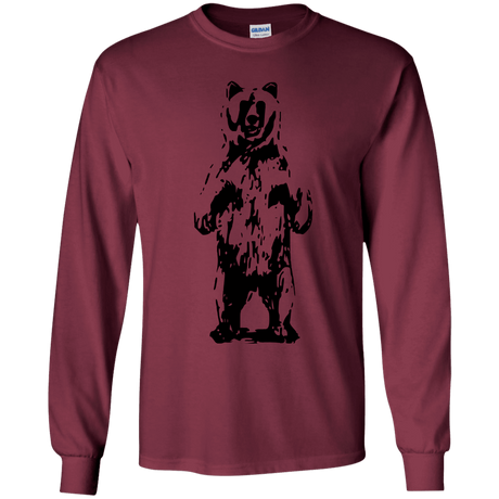 T-Shirts Maroon / YS Bear Hug Youth Long Sleeve T-Shirt