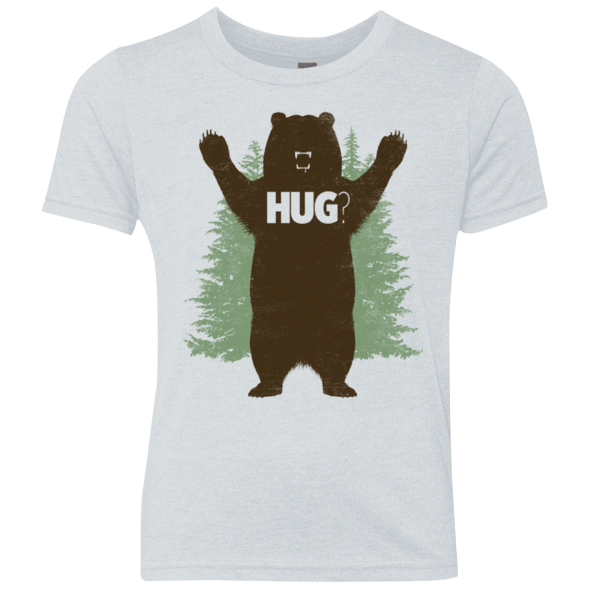 T-Shirts Heather White / YXS Bear Hug Youth Triblend T-Shirt