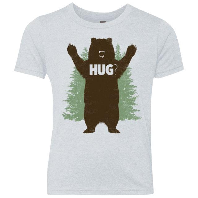 T-Shirts Heather White / YXS Bear Hug Youth Triblend T-Shirt