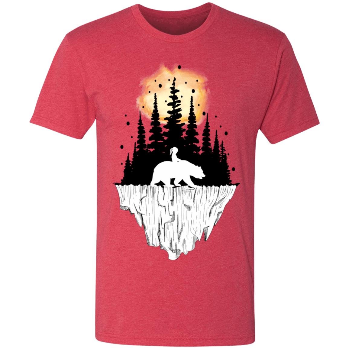 T-Shirts Vintage Red / S Bear Iceberg Men's Triblend T-Shirt