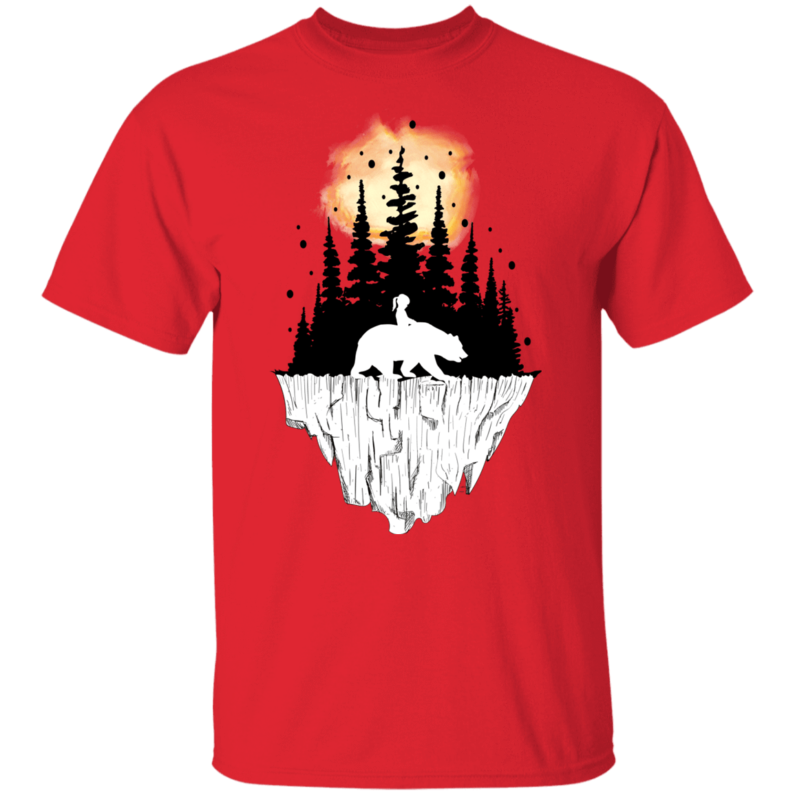 T-Shirts Red / YXS Bear Iceberg Youth T-Shirt