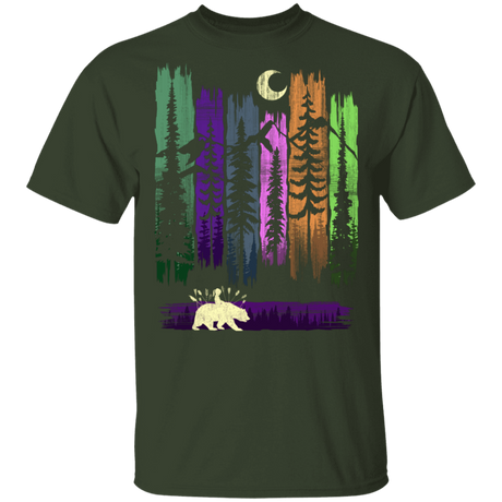 T-Shirts Forest / S Bear Leaves T-Shirt