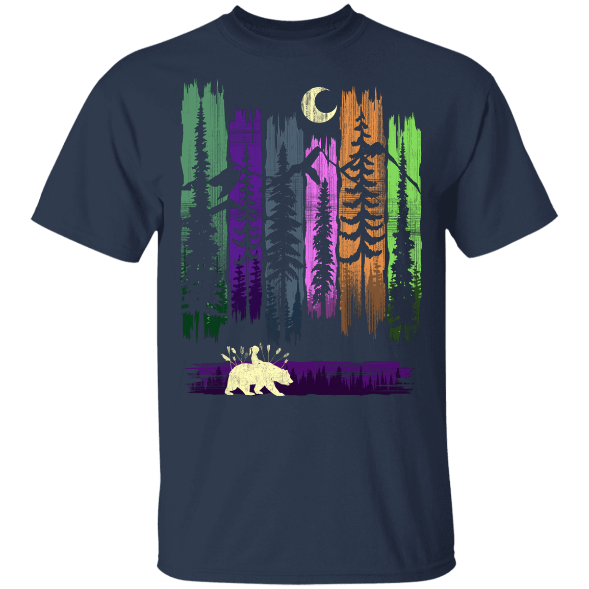 T-Shirts Navy / YXS Bear Leaves Youth T-Shirt