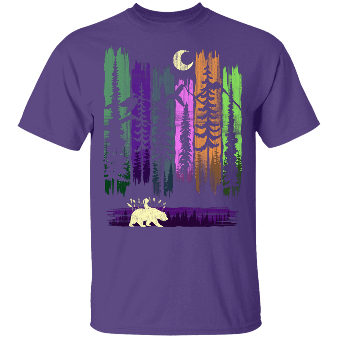 T-Shirts Purple / YXS Bear Leaves Youth T-Shirt
