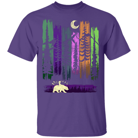 T-Shirts Purple / YXS Bear Leaves Youth T-Shirt