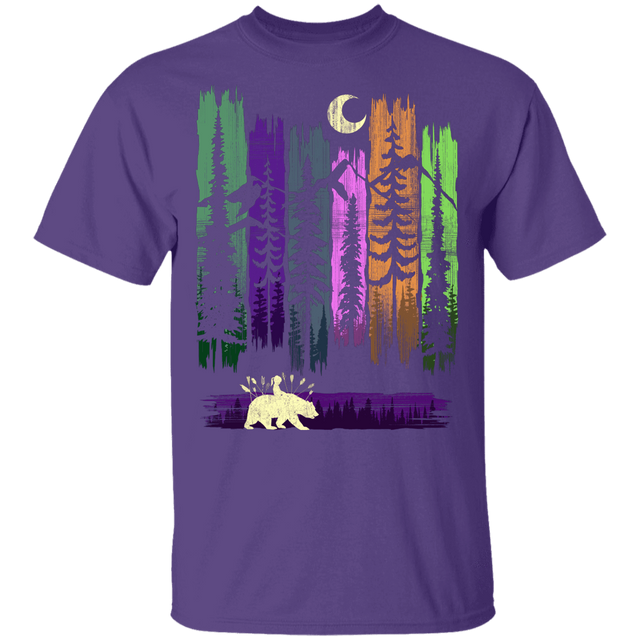 T-Shirts Purple / YXS Bear Leaves Youth T-Shirt