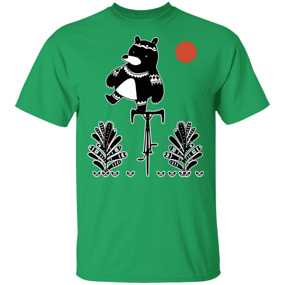 T-Shirts Irish Green / S Bear On A Bike T-Shirt