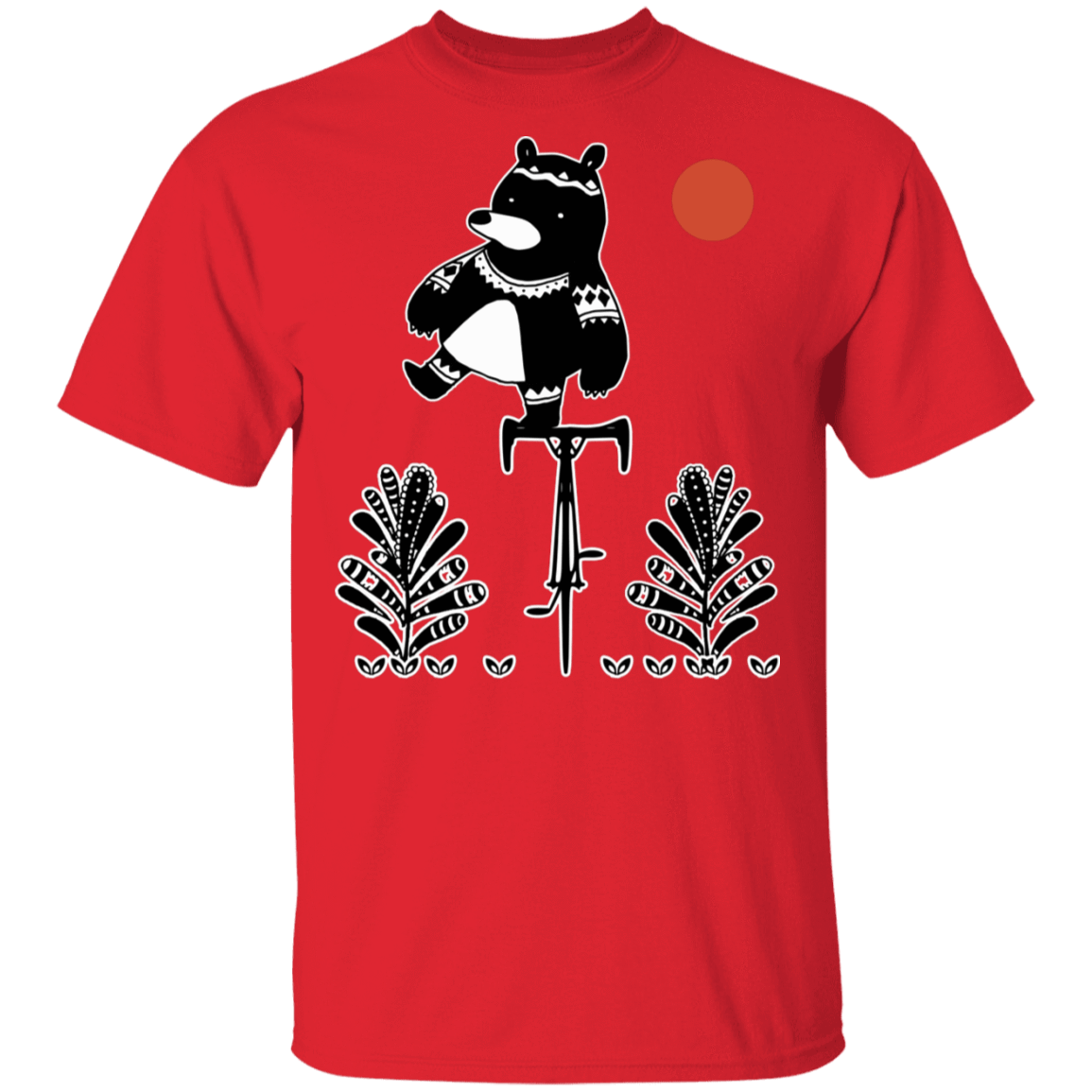 T-Shirts Red / S Bear On A Bike T-Shirt