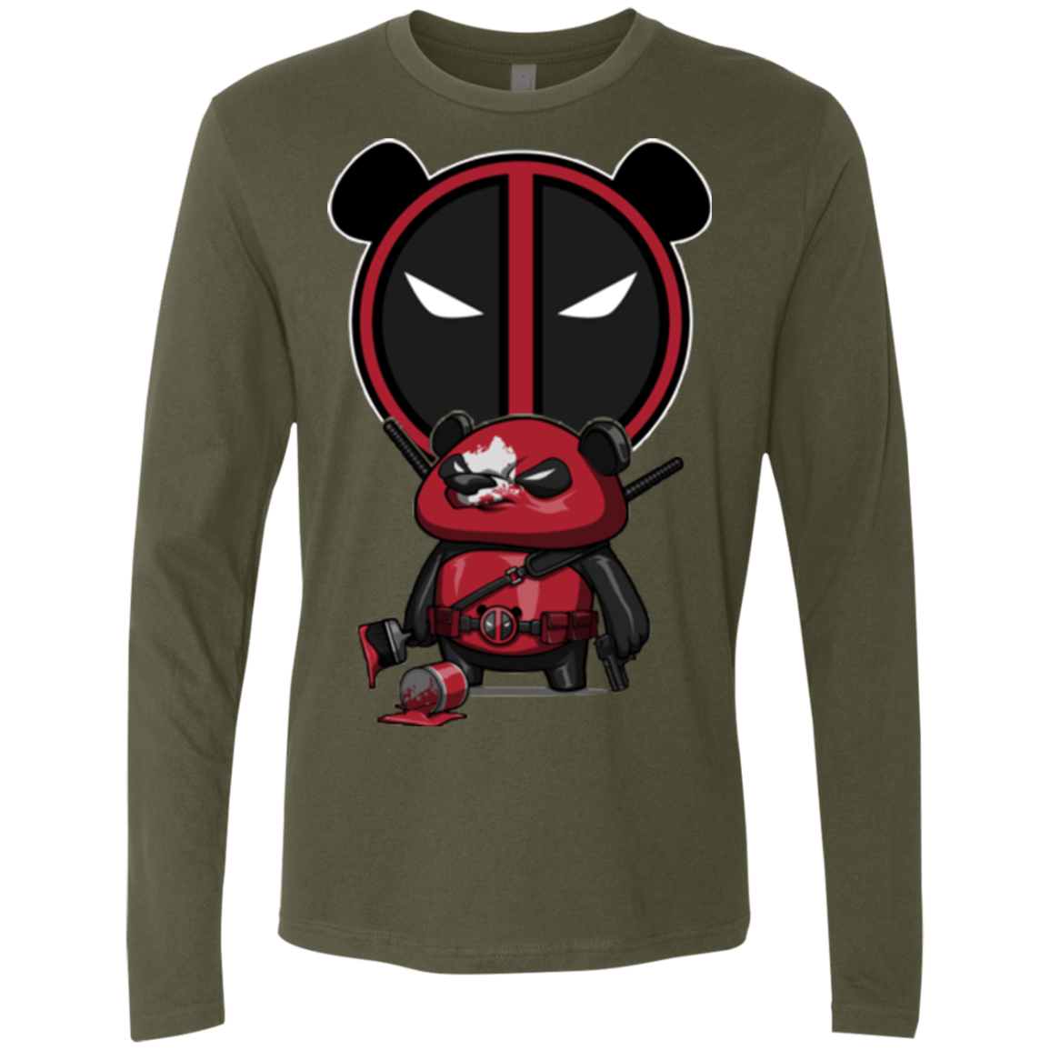 T-Shirts Military Green / Small Bear Pool Men's Premium Long Sleeve