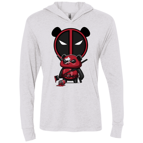 T-Shirts Heather White / X-Small Bear Pool Triblend Long Sleeve Hoodie Tee