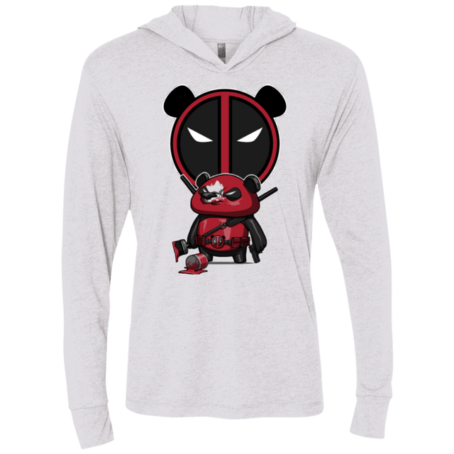 T-Shirts Heather White / X-Small Bear Pool Triblend Long Sleeve Hoodie Tee