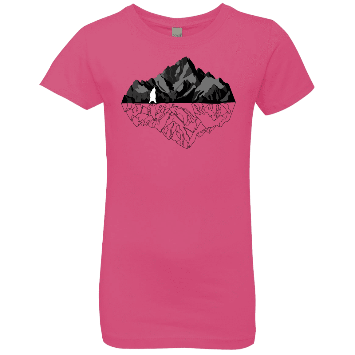 T-Shirts Hot Pink / YXS Bear Reflection Girls Premium T-Shirt