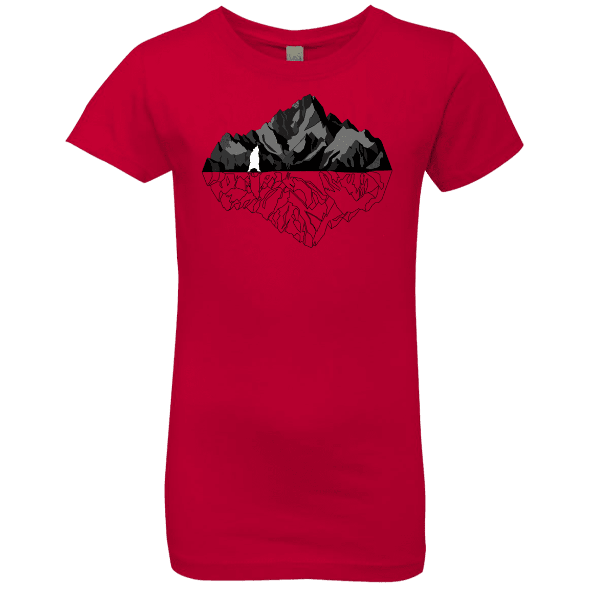 T-Shirts Red / YXS Bear Reflection Girls Premium T-Shirt