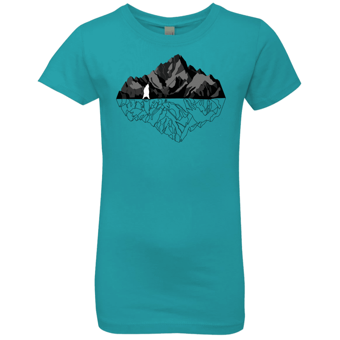 T-Shirts Tahiti Blue / YXS Bear Reflection Girls Premium T-Shirt