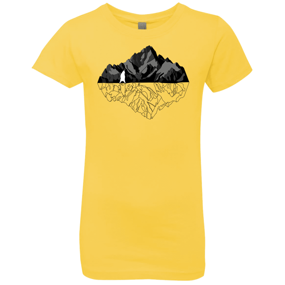 T-Shirts Vibrant Yellow / YXS Bear Reflection Girls Premium T-Shirt