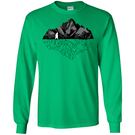 T-Shirts Irish Green / S Bear Reflection Men's Long Sleeve T-Shirt