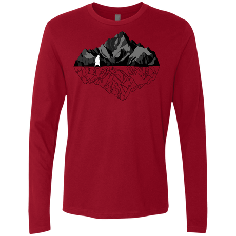 T-Shirts Cardinal / S Bear Reflection Men's Premium Long Sleeve