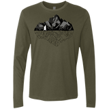 T-Shirts Military Green / S Bear Reflection Men's Premium Long Sleeve