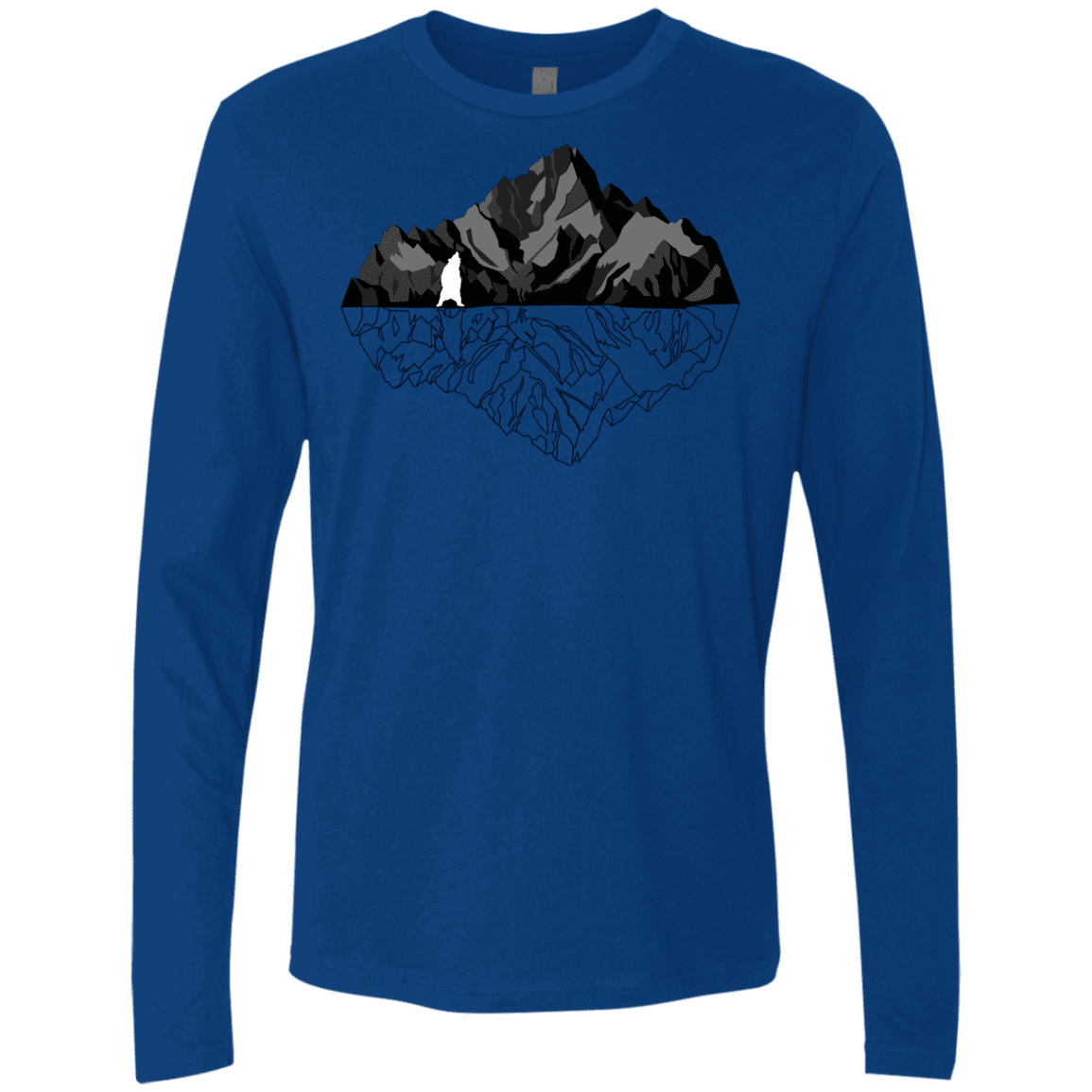 T-Shirts Royal / S Bear Reflection Men's Premium Long Sleeve