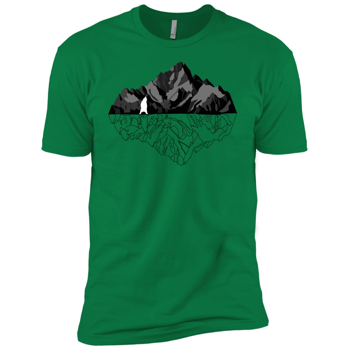 T-Shirts Kelly Green / X-Small Bear Reflection Men's Premium T-Shirt