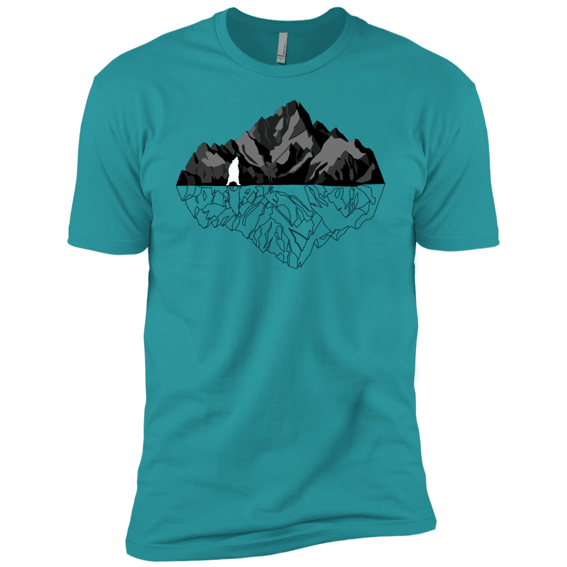 T-Shirts Tahiti Blue / X-Small Bear Reflection Men's Premium T-Shirt