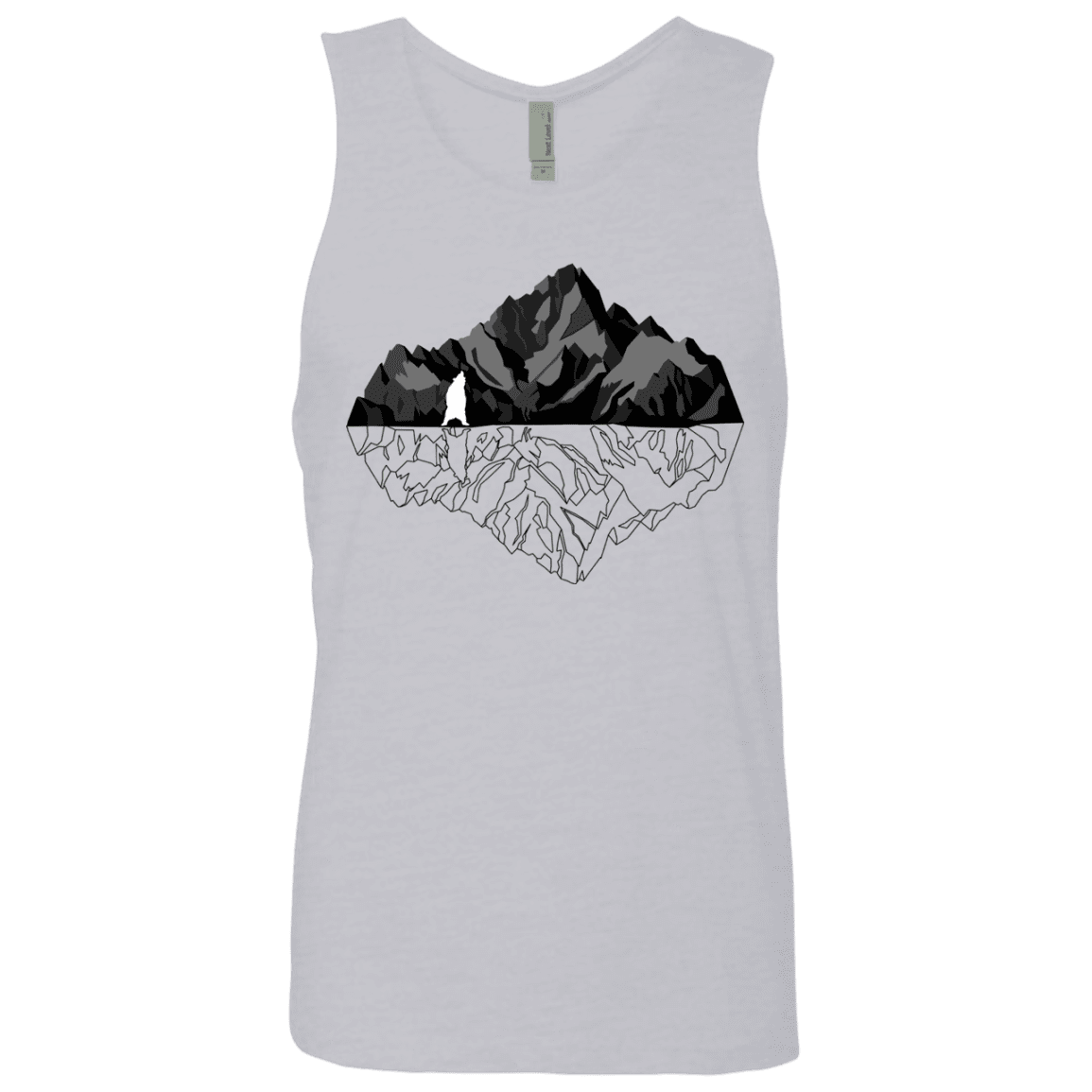 T-Shirts Heather Grey / S Bear Reflection Men's Premium Tank Top