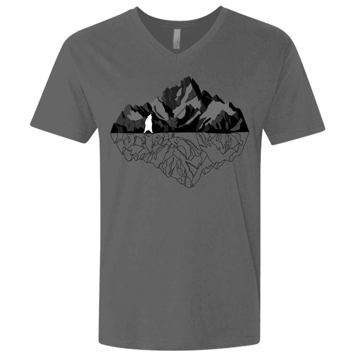 T-Shirts Heavy Metal / X-Small Bear Reflection Men's Premium V-Neck