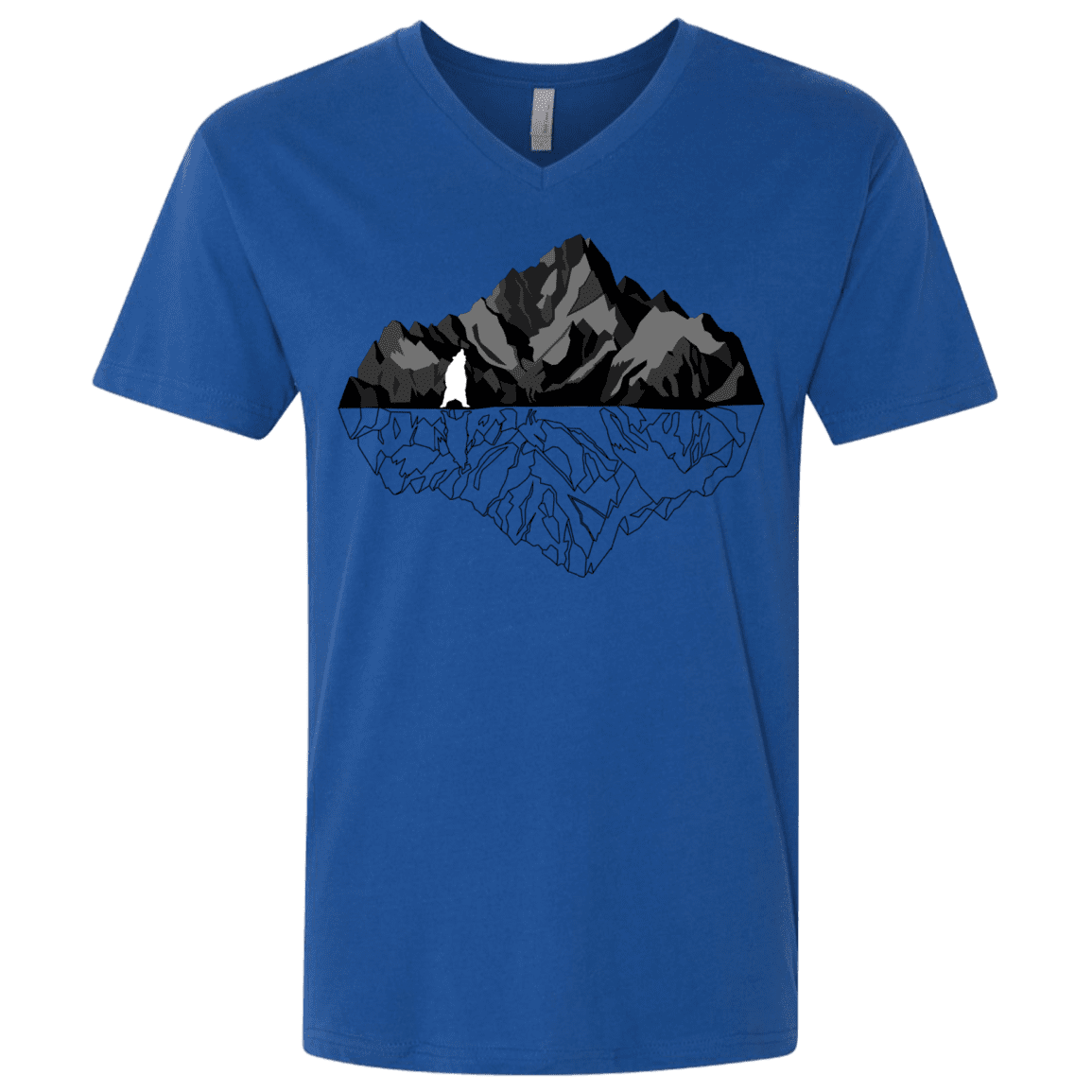 T-Shirts Royal / X-Small Bear Reflection Men's Premium V-Neck