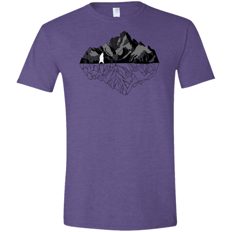 T-Shirts Heather Purple / S Bear Reflection Men's Semi-Fitted Softstyle