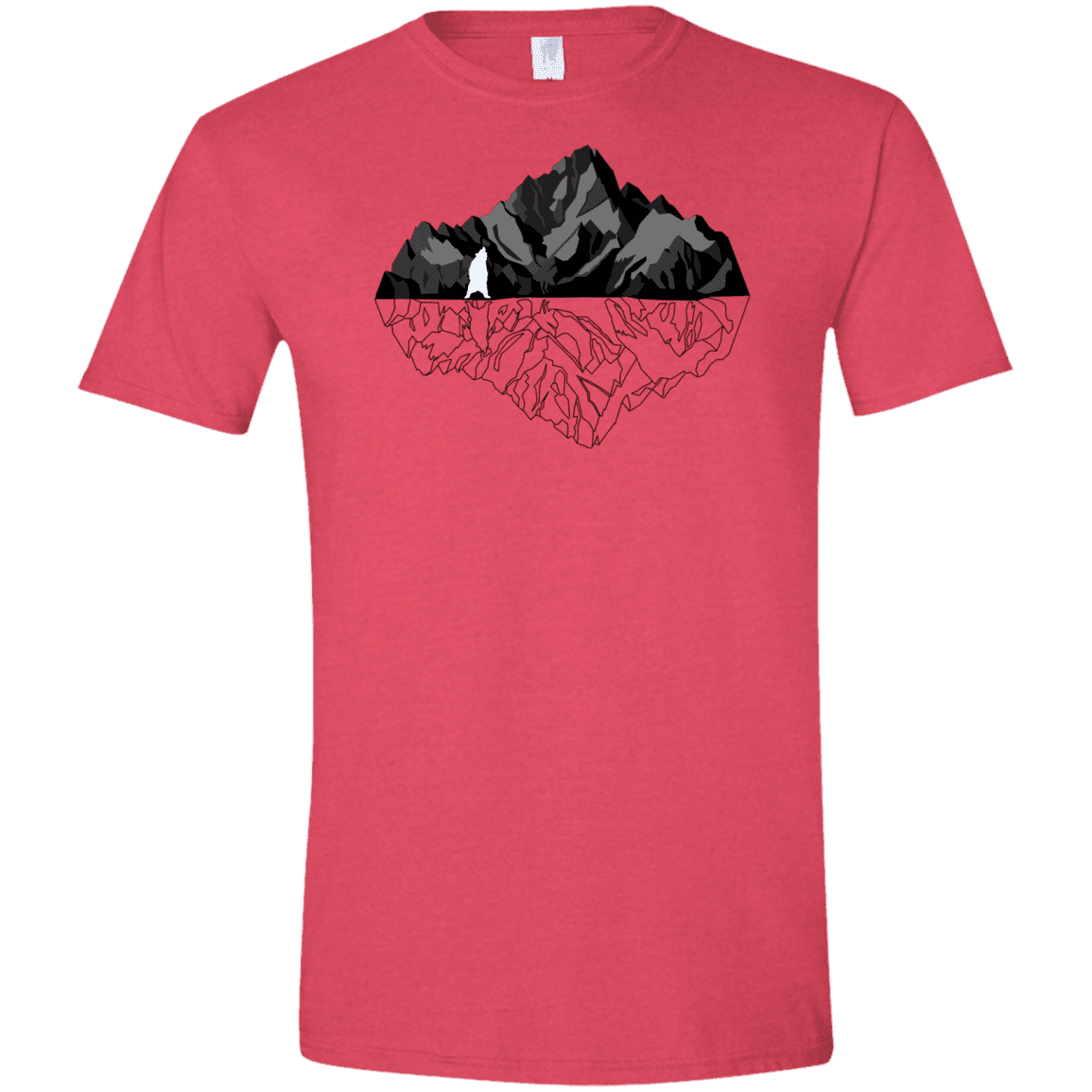 T-Shirts Heather Red / S Bear Reflection Men's Semi-Fitted Softstyle