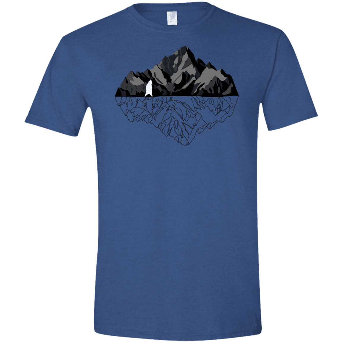T-Shirts Heather Royal / X-Small Bear Reflection Men's Semi-Fitted Softstyle