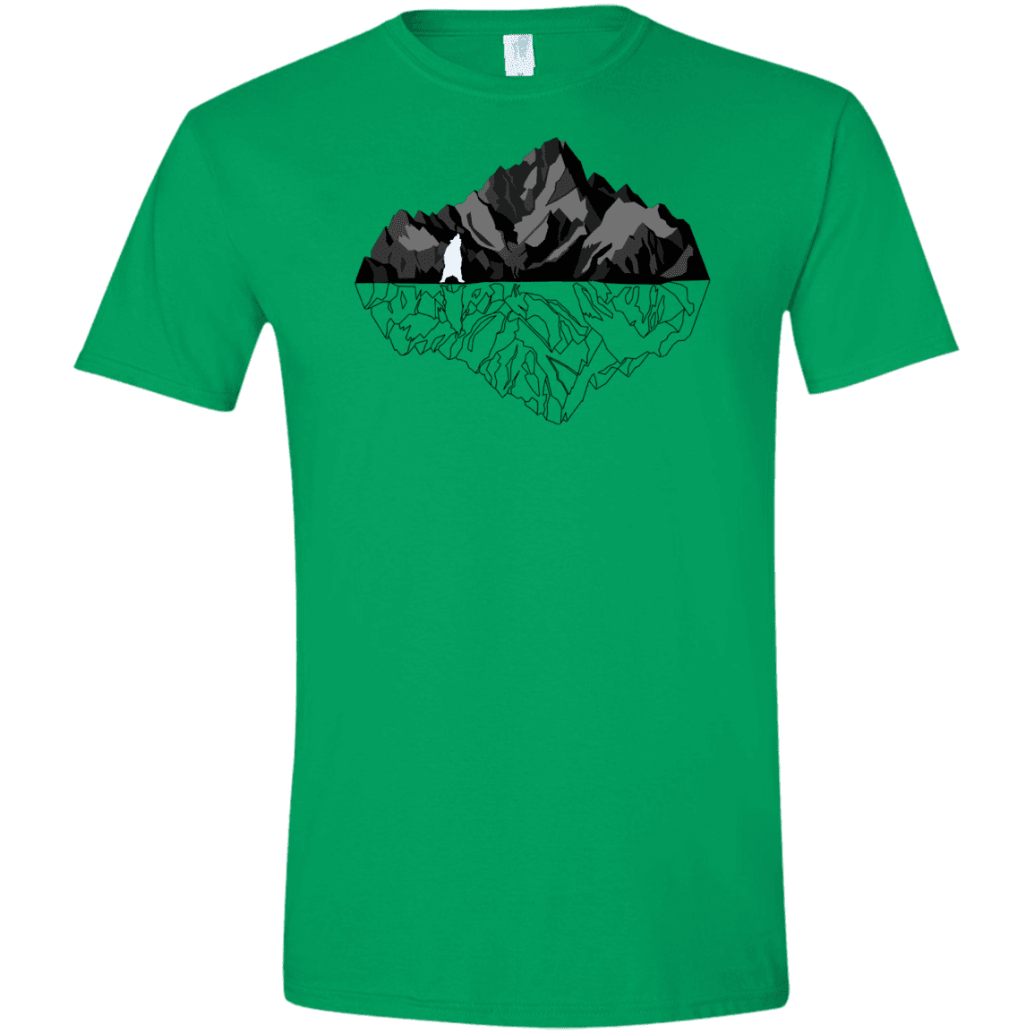 T-Shirts Irish Green / S Bear Reflection Men's Semi-Fitted Softstyle