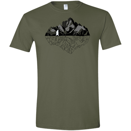 T-Shirts Military Green / S Bear Reflection Men's Semi-Fitted Softstyle