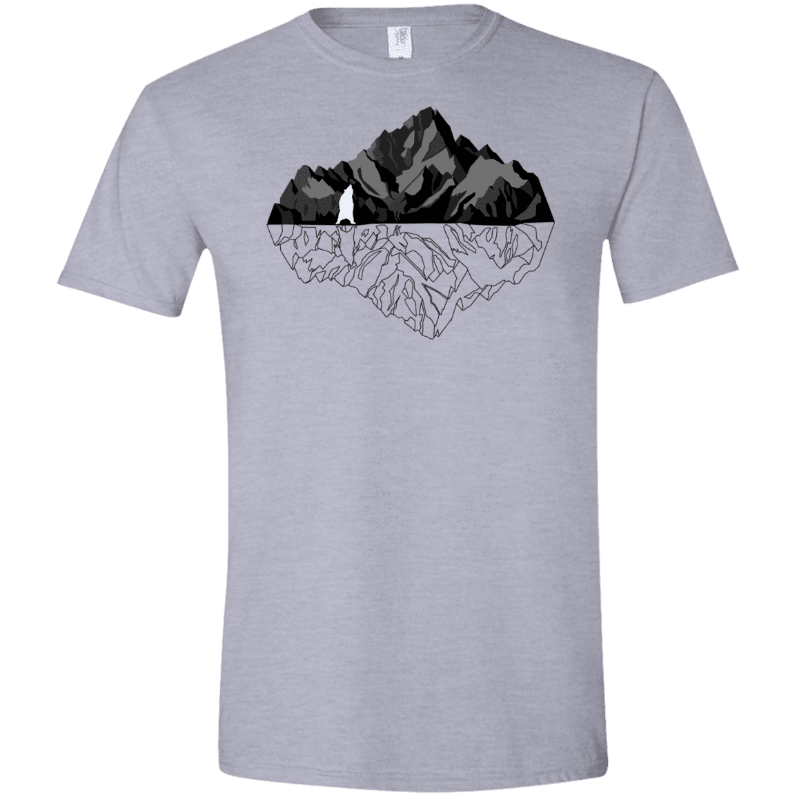 T-Shirts Sport Grey / X-Small Bear Reflection Men's Semi-Fitted Softstyle