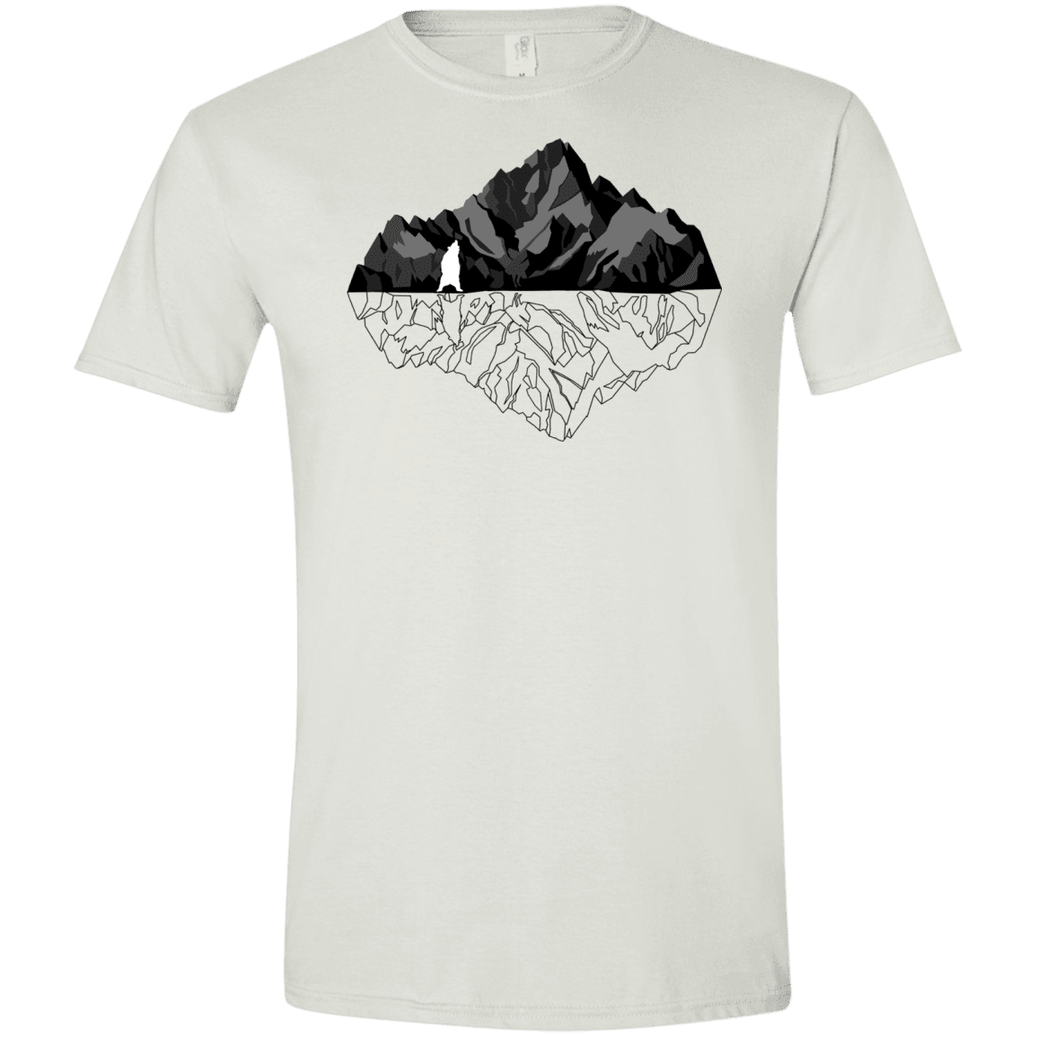 T-Shirts White / X-Small Bear Reflection Men's Semi-Fitted Softstyle