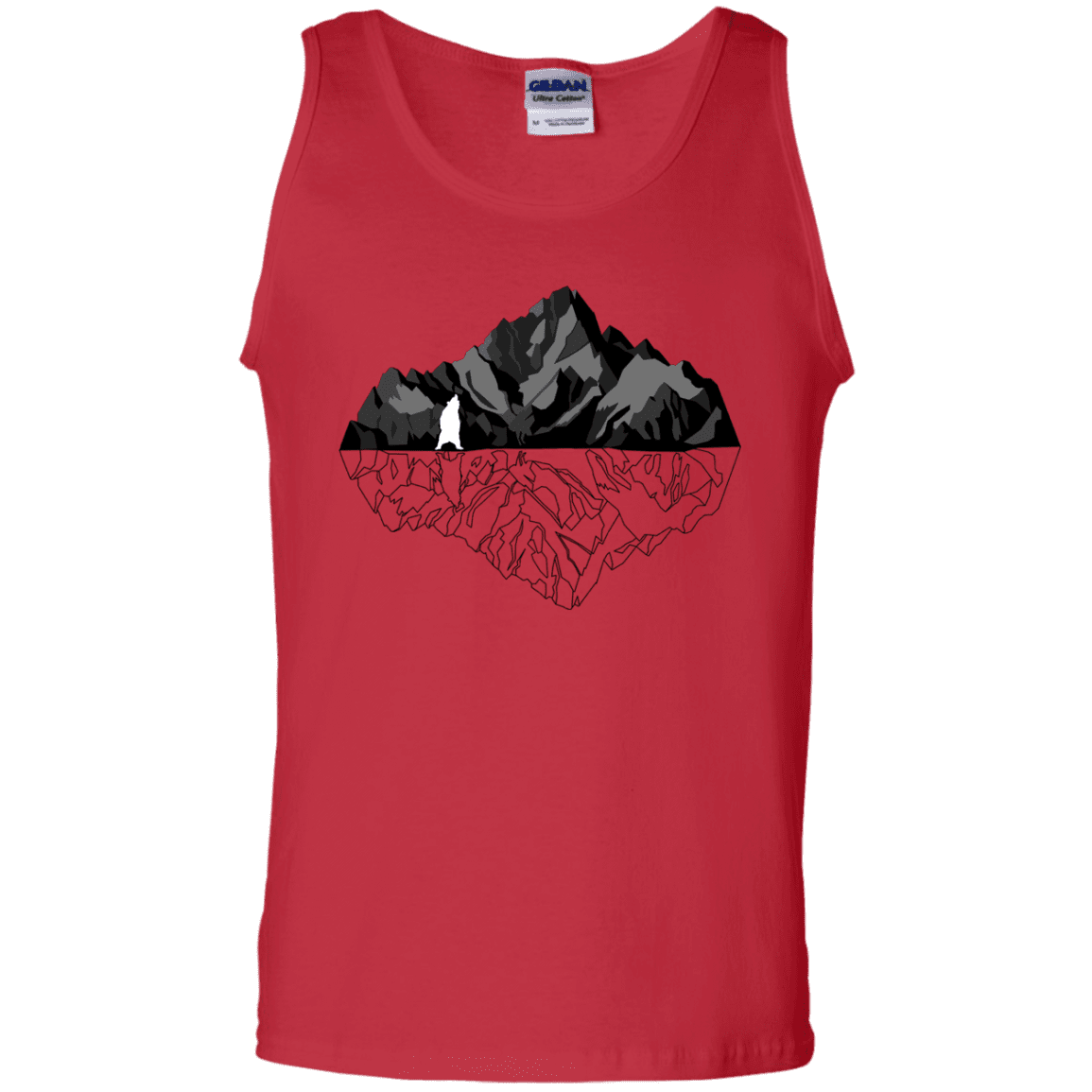 T-Shirts Red / S Bear Reflection Men's Tank Top