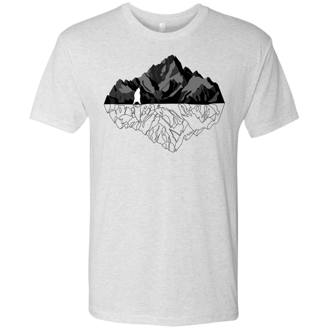 T-Shirts Heather White / S Bear Reflection Men's Triblend T-Shirt