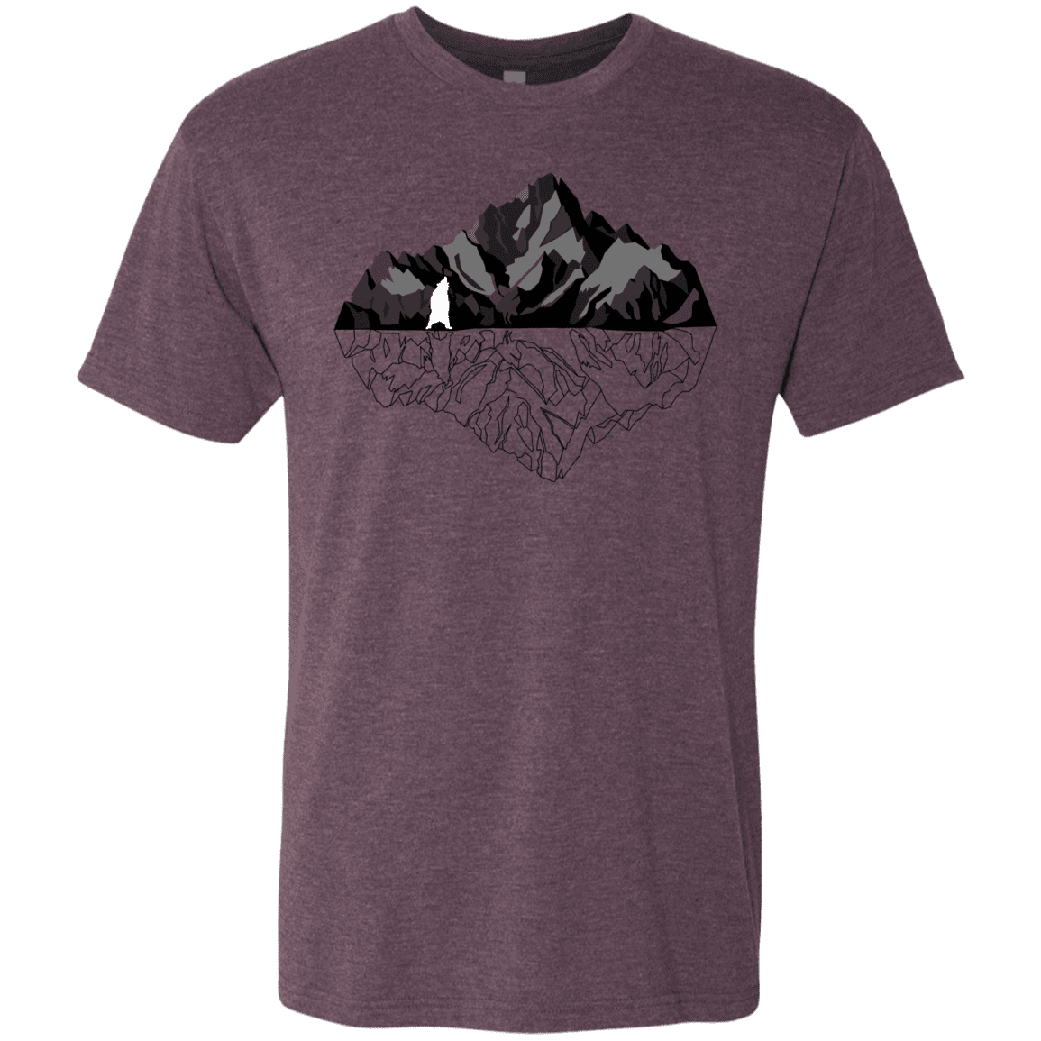 T-Shirts Vintage Purple / S Bear Reflection Men's Triblend T-Shirt