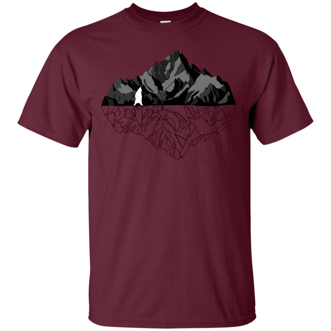 T-Shirts Maroon / S Bear Reflection T-Shirt