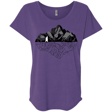 T-Shirts Purple Rush / X-Small Bear Reflection Triblend Dolman Sleeve