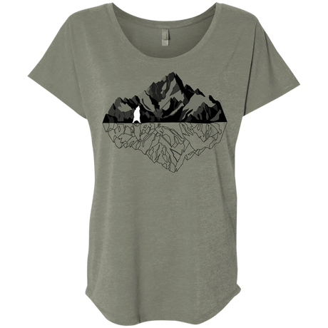 T-Shirts Venetian Grey / X-Small Bear Reflection Triblend Dolman Sleeve