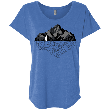 T-Shirts Vintage Royal / X-Small Bear Reflection Triblend Dolman Sleeve