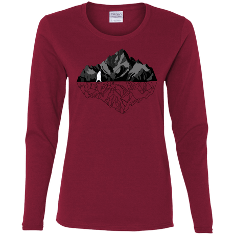 T-Shirts Cardinal / S Bear Reflection Women's Long Sleeve T-Shirt
