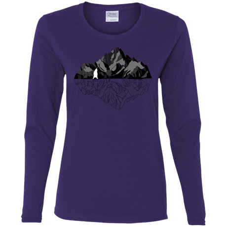 T-Shirts Purple / S Bear Reflection Women's Long Sleeve T-Shirt